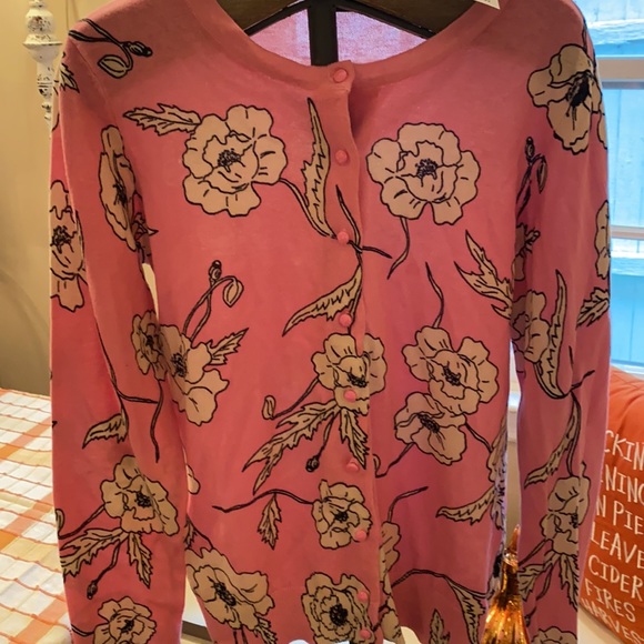 NWT LORD & TAYLOR PETITE FLORAL BUTTON DOWN SWEATER 💯COTTON😍❤️ - Picture 4 of 8
